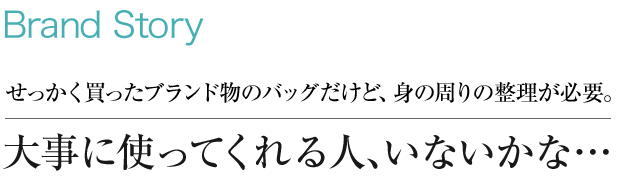 せっかく買ったブランド物のバッグだけど、身の周りの整理が必要。大事に使ってくれる人、いないかな…